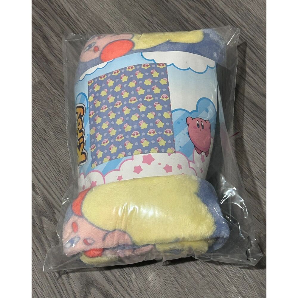 Nintendo Kirby Warp Star Plush Throw Blanket 40x50 Super Soft - Picture 3 of 3
